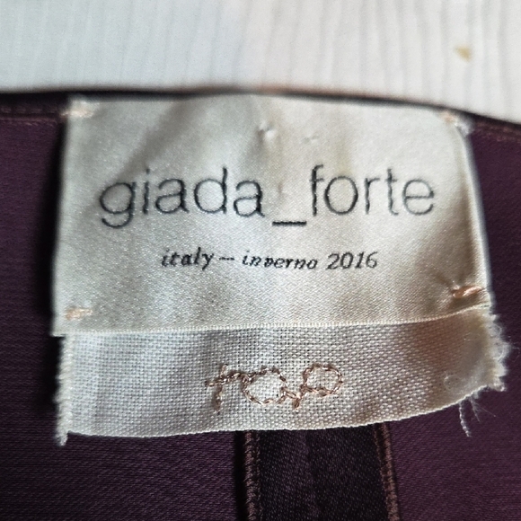 giada_forte Italy Inverno 2016Chic Satin Women's Purple Blouse.sz M. - Picture 4 of 9